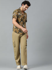 Kotty Men Cuban Collar Floral Printed Casual Shirt