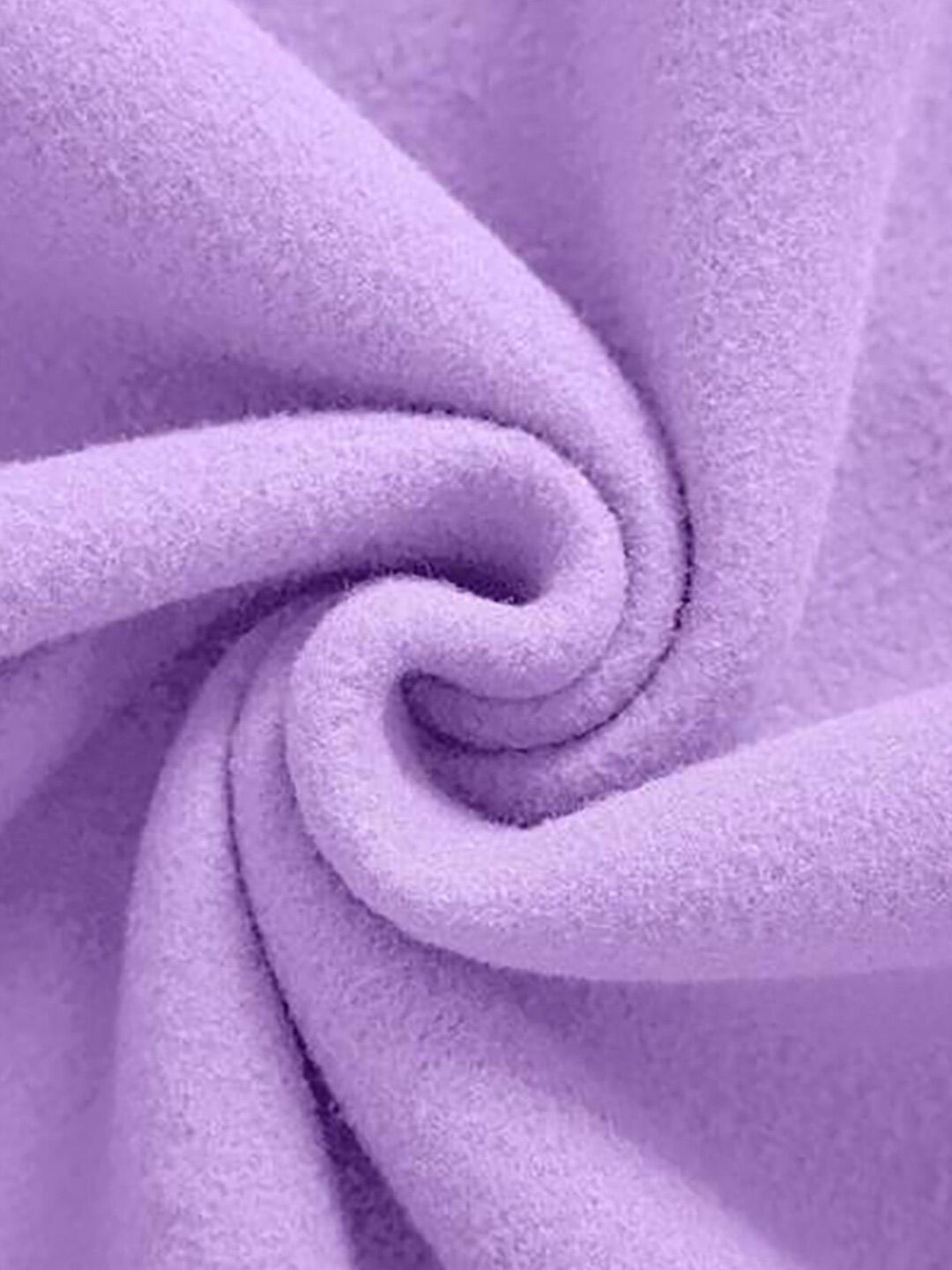 Kotty Purple & White Typography Printed Fleece Pullover