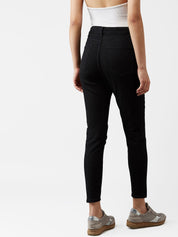 Kotty Women Black Skinny Fit High-Rise Clean Look Jeans