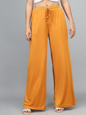 Kotty Women Yellow Loose Fit High-Rise Parallel Trousers