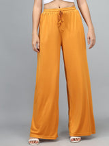 Kotty Women Yellow Loose Fit High-Rise Parallel Trousers