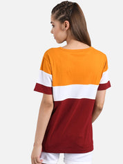 Kotty Women Pack of 2 Colourblocked Round Neck T-shirts