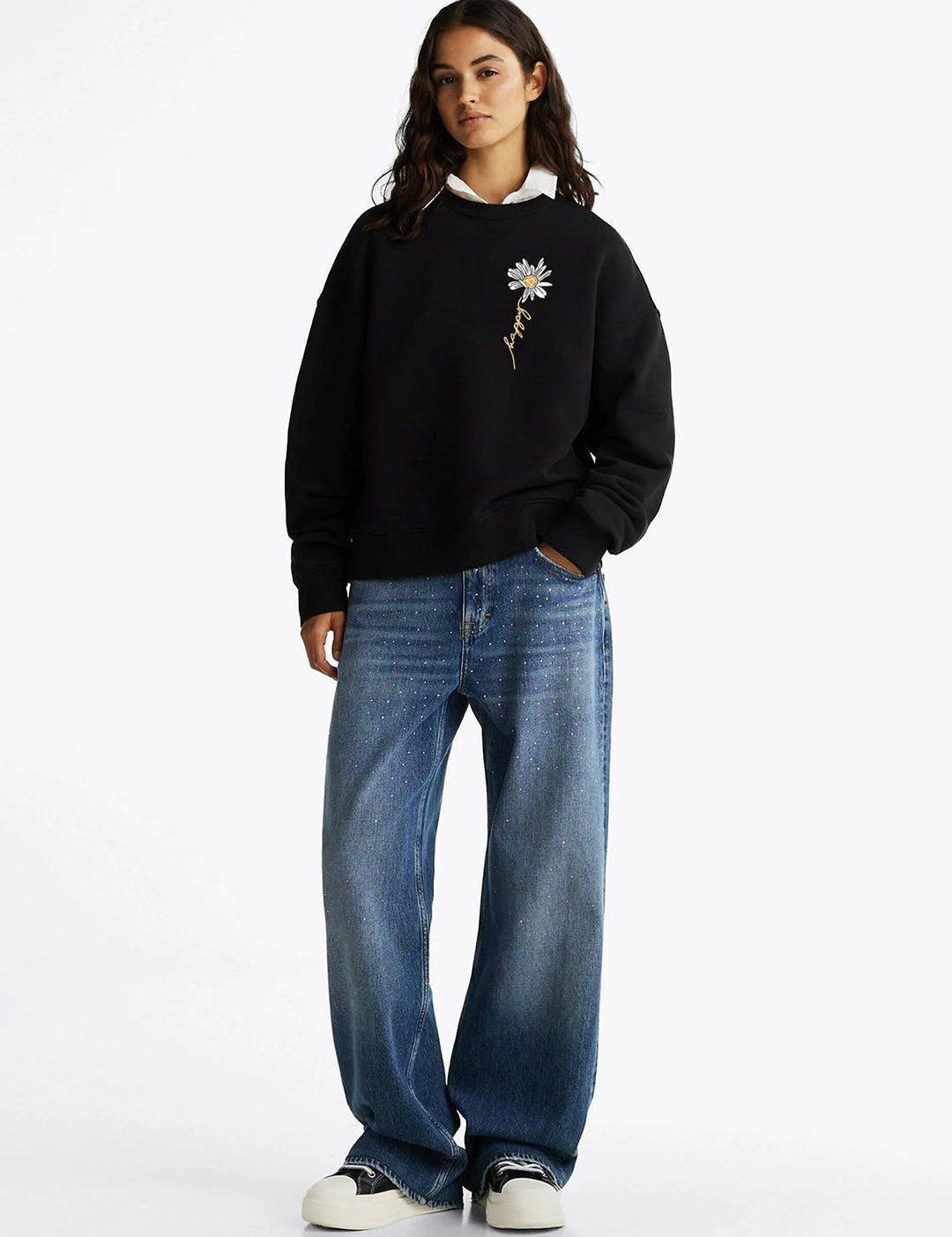 Kotty Women Graphic Printed Round NeckFull Sleeve Oversized Sweatshirt