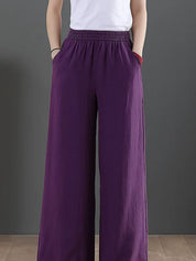 Kotty Women Relaxed Straight Leg High-Rise Pleated Trousers