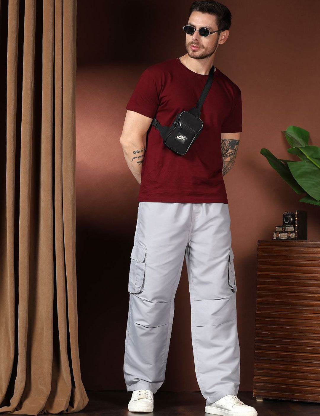 Kotty Men Relaxed Easy Wash Cargos Trousers