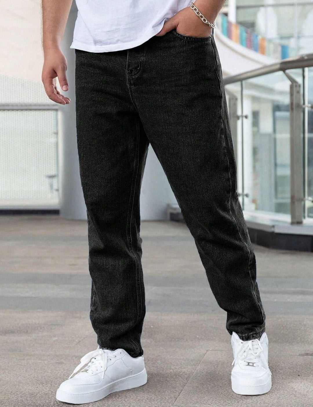 Kotty Men Straight Fit Low-Rise Stretchable Jeans