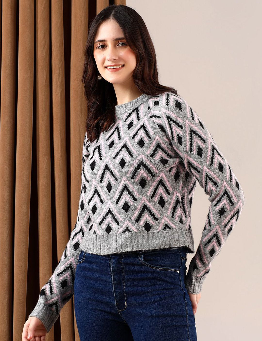 Kotty Women Printed Crop Pullover