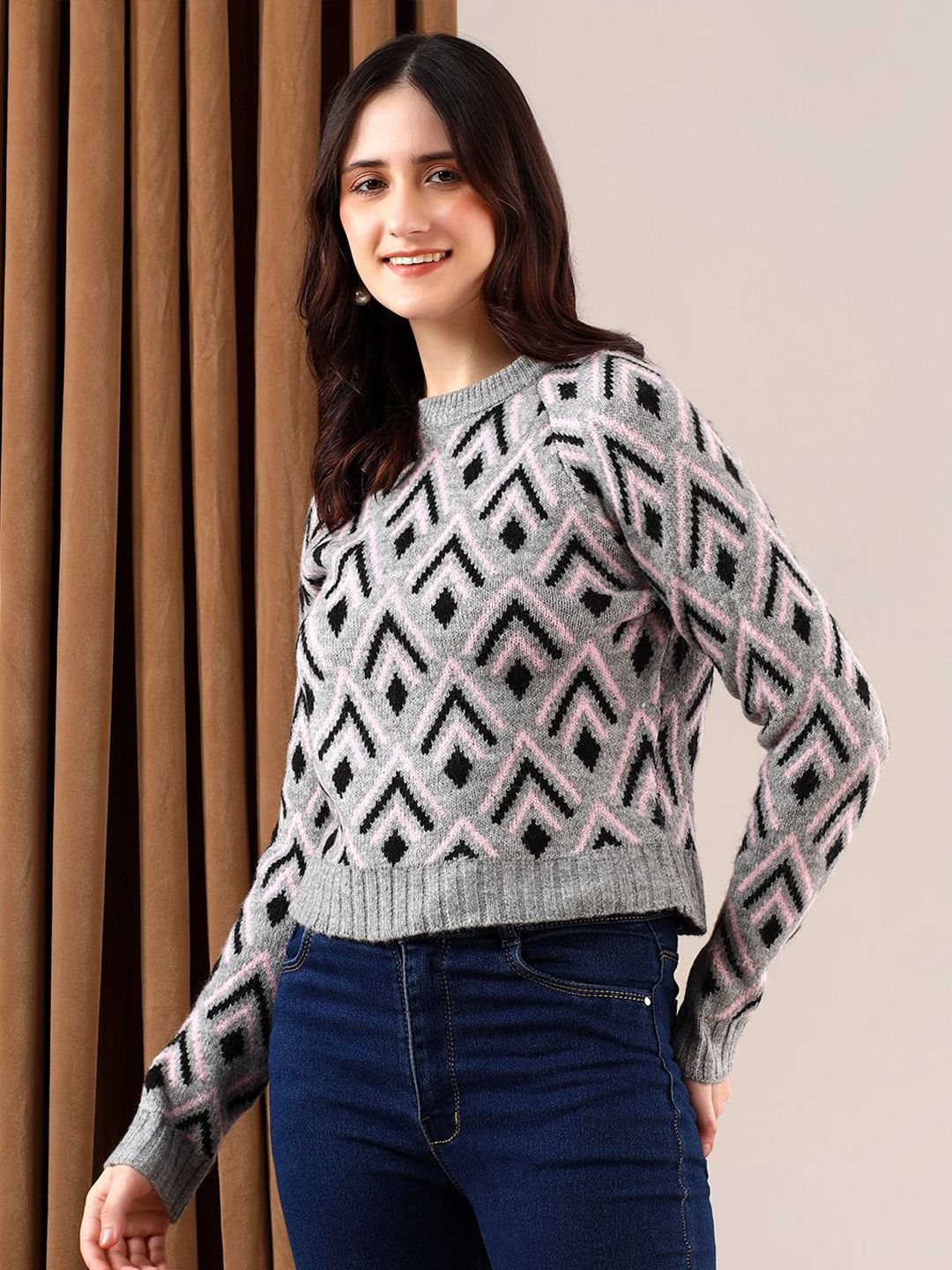 Kotty Women Printed Crop Pullover