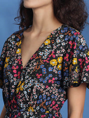 Kotty Printed Short Sleeves Jumpsuit