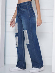 Kotty Women Straight Fit High-Rise Stretchable Jeans