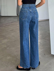 Kotty Women Straight Fit Cotton High-Rise  Jeans