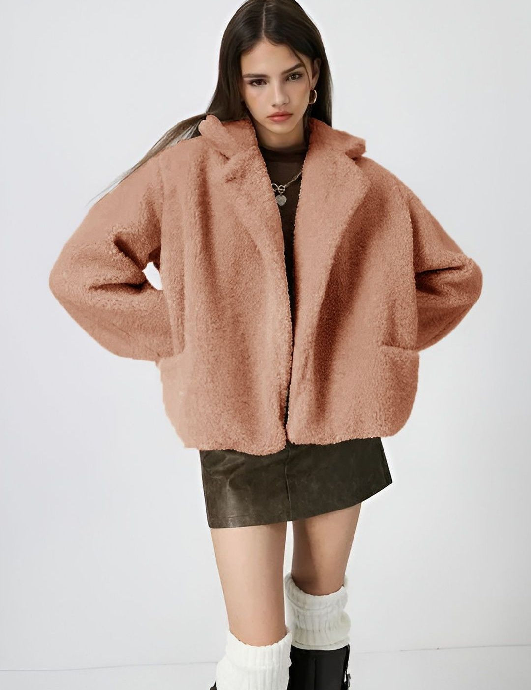 Kotty Lightweight Open Front Lapel Collar Jacket