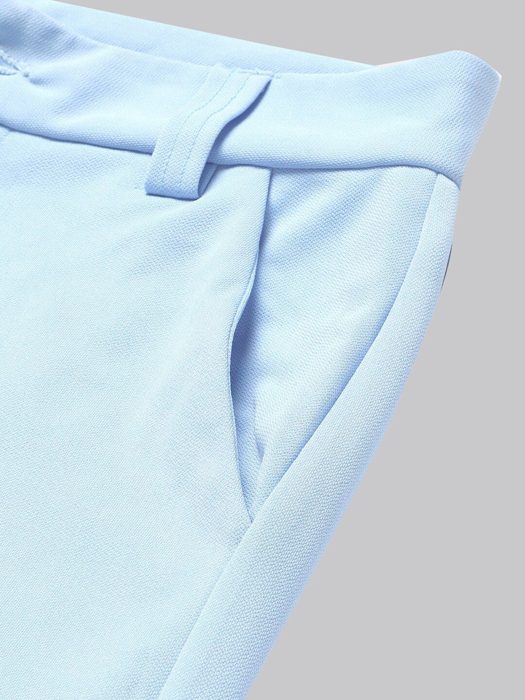 KOTTY BIZwear Women Relaxed Straight Leg High-Rise Easy Wash Straight Fit Trousers