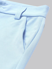 KOTTY BIZwear Women Relaxed Straight Leg High-Rise Easy Wash Straight Fit Trousers