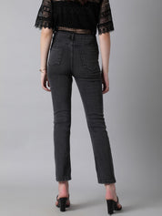 Kotty Women Slim Fit High-Rise Slash Knee Stretchable Jeans