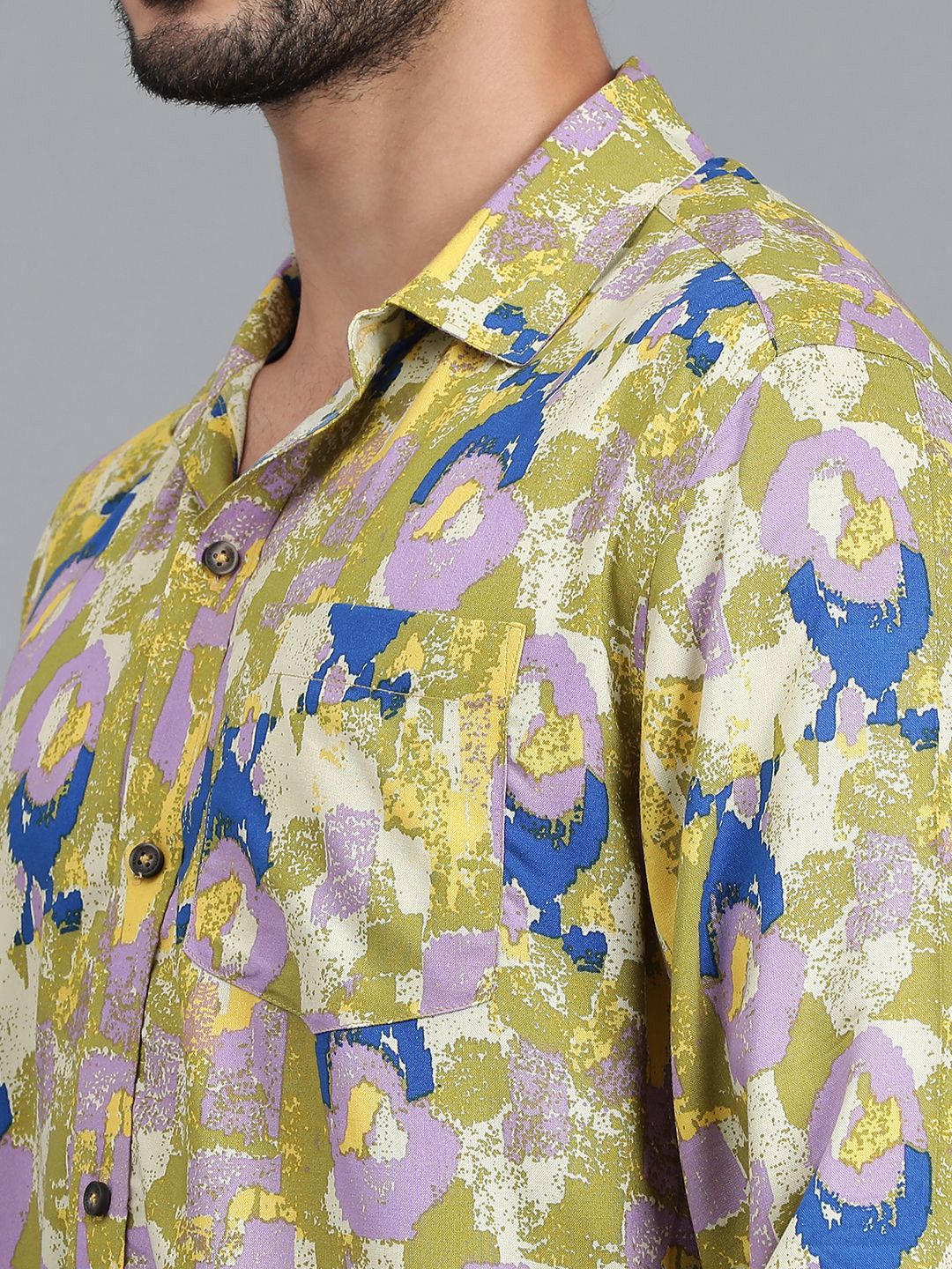 Kotty New Relaxed Fit Abstract Printed Casual Shirt