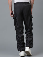 Kotty Men Relaxed Low-Rise Easy Wash Pleated Cargo Trousers