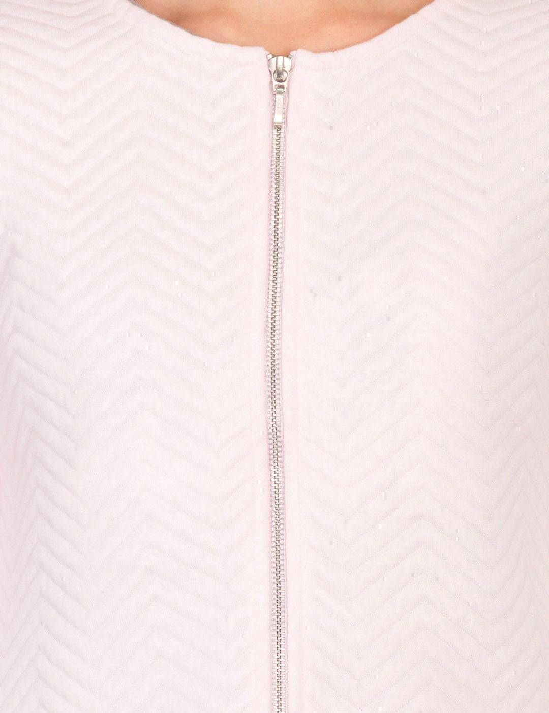 Kotty Women Cream-Coloured Self Design Open Front Jacket