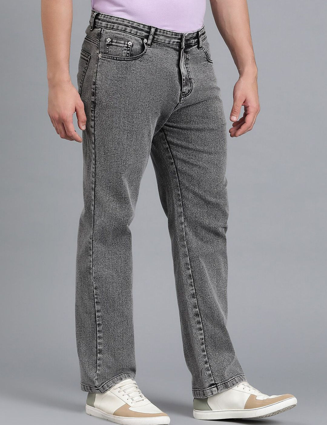 Kotty Men Jean Low-Rise Heavy Fade Clean Look Stretchable Jeans