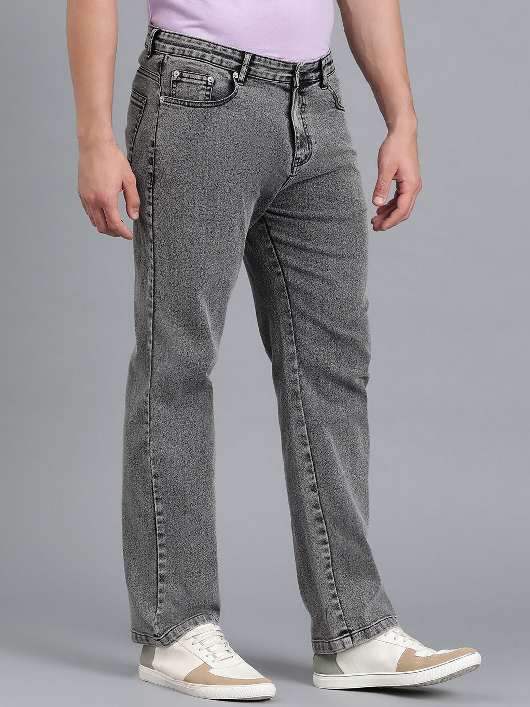 Kotty Men Jean Low-Rise Heavy Fade Clean Look Stretchable Jeans