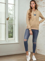 Kotty Women Graphic Printed Long Sleeves Cotton Pullover Sweatshirt