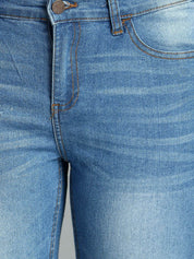 Kotty Women Blue Skinny Fit High-Rise Low Distress Jeans