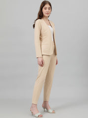 Kotty Beige Blazer With Trouser
