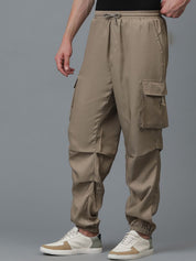 Kotty Men Relaxed Low-Rise Easy Wash Cargos Trousers