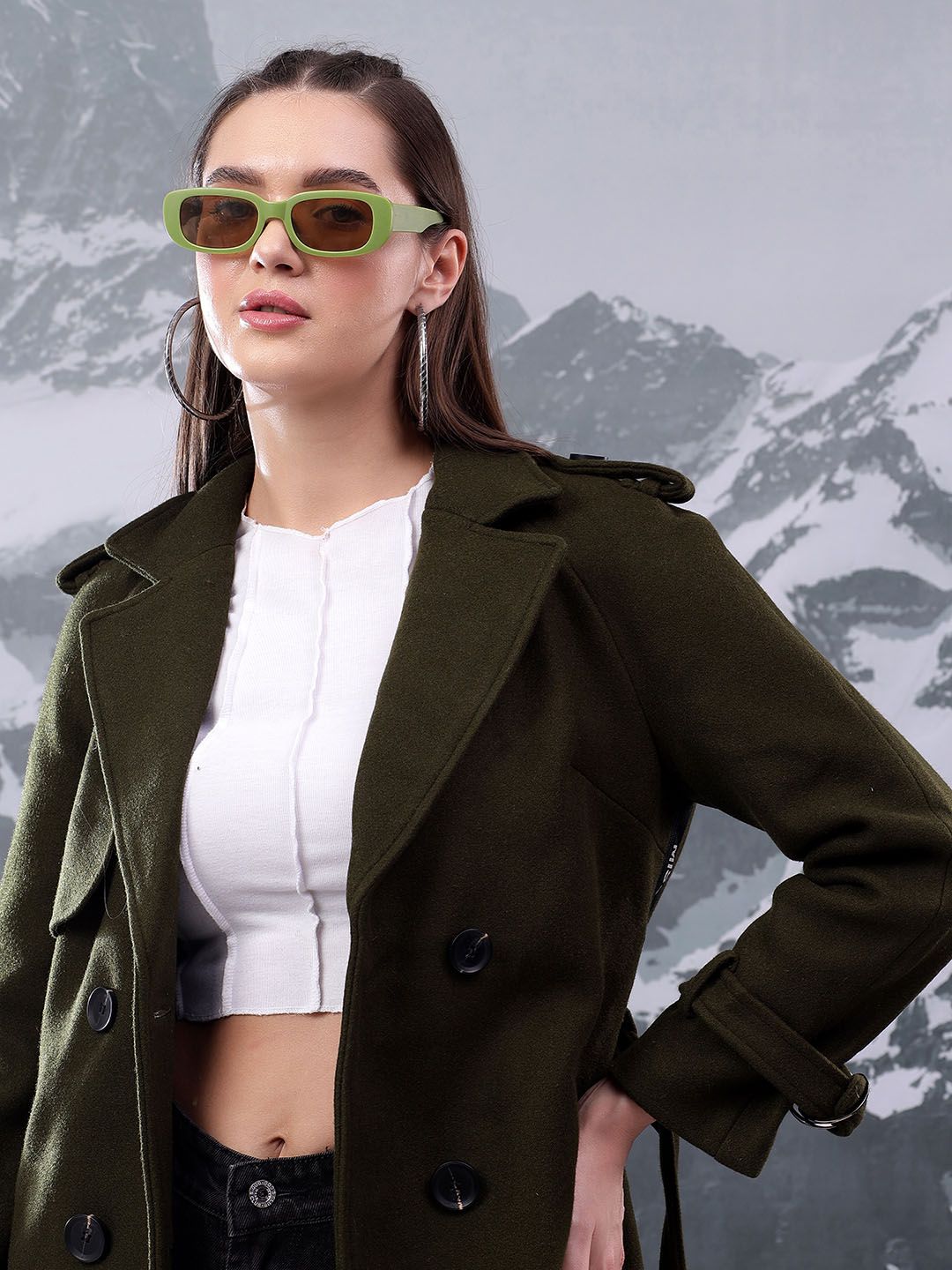 Kotty Women Double Breasted Overcoat