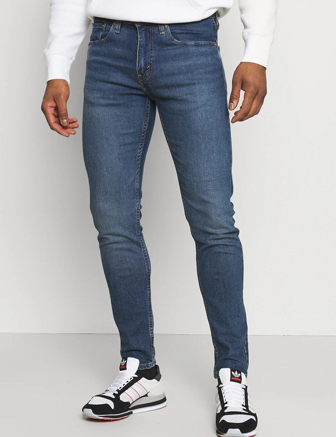 Kotty Men Jean Slim Fit Low-Rise Light Fade Stretchable Jeans