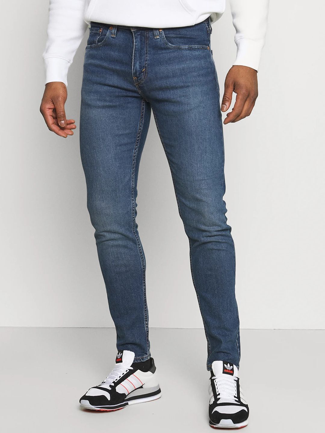 Kotty Men Jean Slim Fit Low-Rise Light Fade Stretchable Jeans