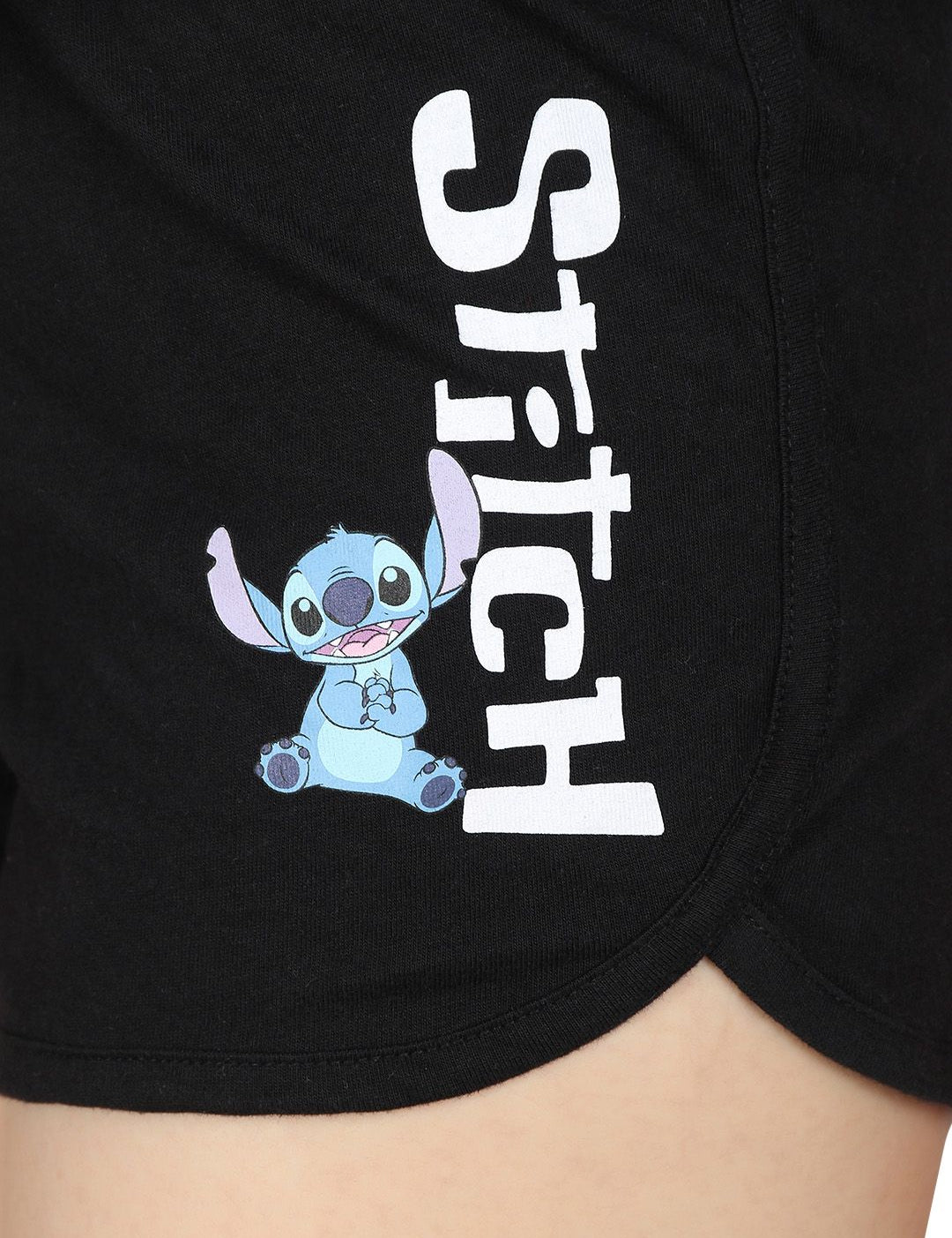 Kotty Women Black Solid Lounge Shorts KTTSLEEPSHORTS203