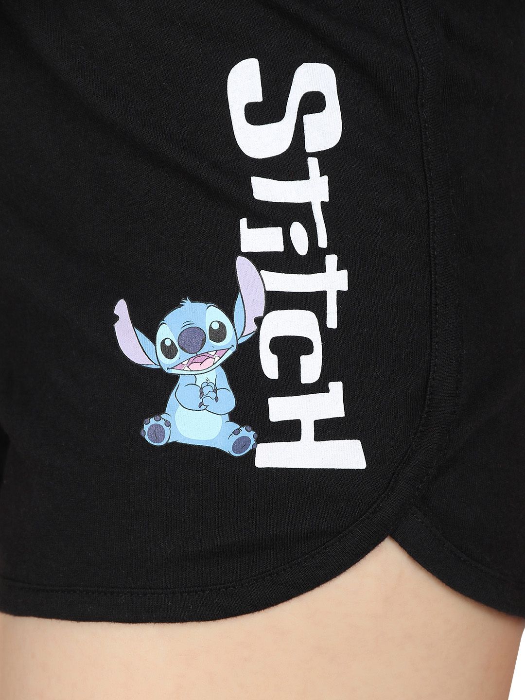 Kotty Women Black Solid Lounge Shorts KTTSLEEPSHORTS203