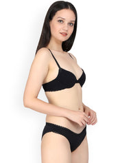 Kotty Women Black Lingerie Set KTTIW77-Black