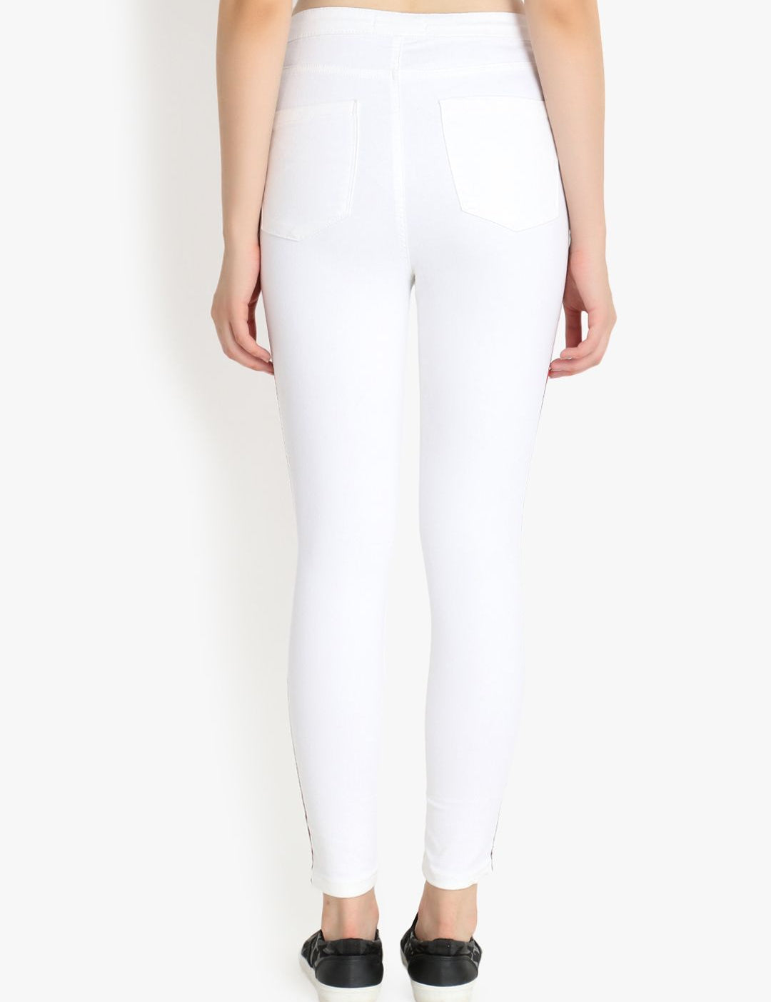 Kotty Women White Skinny Fit High-Rise Clean Look Jeans