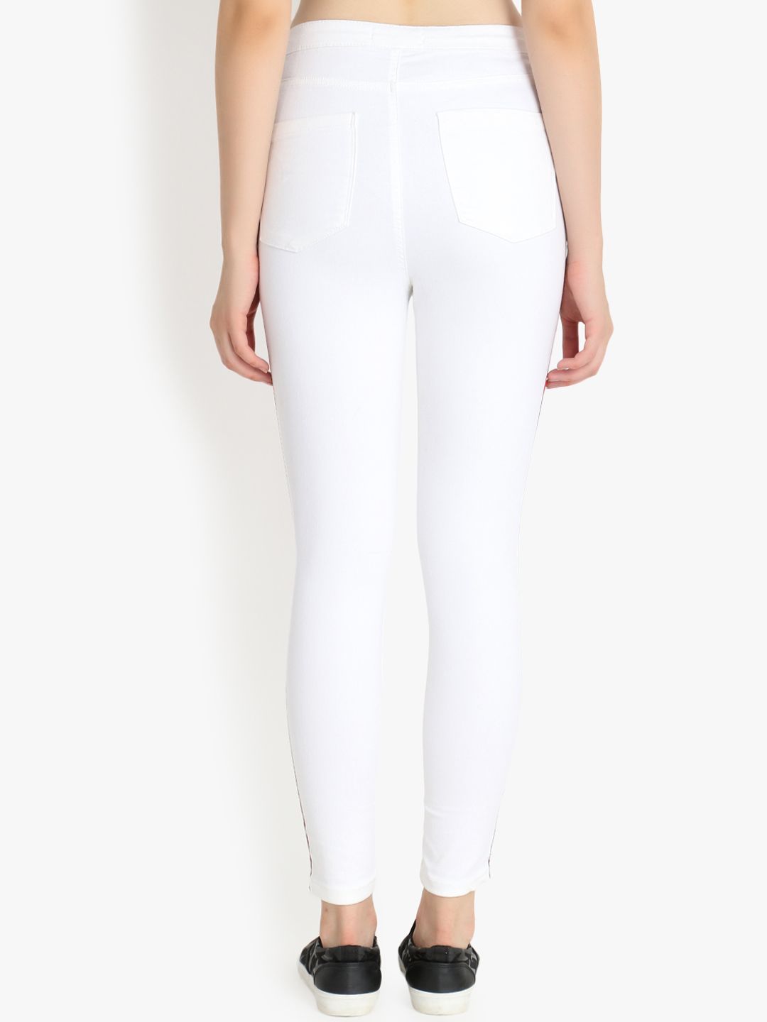 Kotty Women White Skinny Fit High-Rise Clean Look Jeans