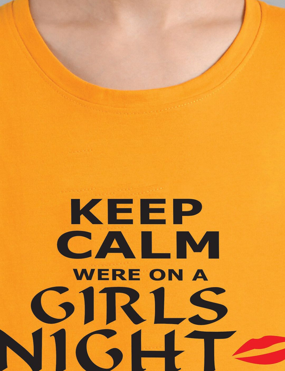 Kotty Round Neck Typography Printed T-shirt