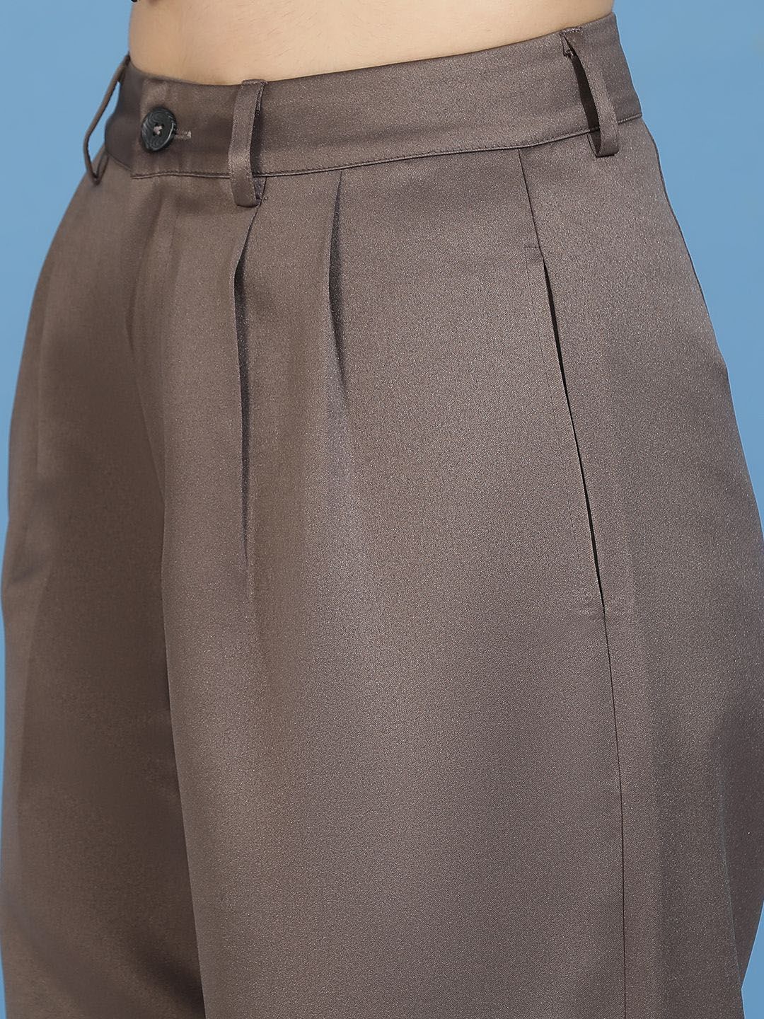 Kotty Women Relaxed High-Rise Easy Wash Pleated Peg Trousers