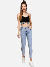 Kotty Women Blue Skinny Fit High-Rise Clean Look Jeans