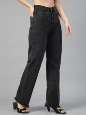 Kotty Women Jean Straight Fit High-Rise Light Fade Stretchable Jeans