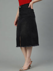 Kotty Cotton Straight Midi Skirt