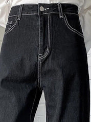 Kotty Women Wide Leg High-Rise Clean Look Stretchable Jeans