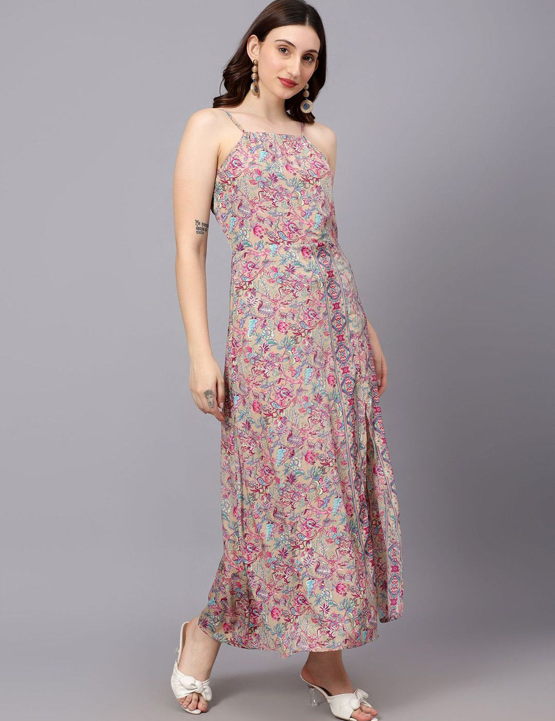 Kotty Women Graphic Printed A-Line Maxi Dress