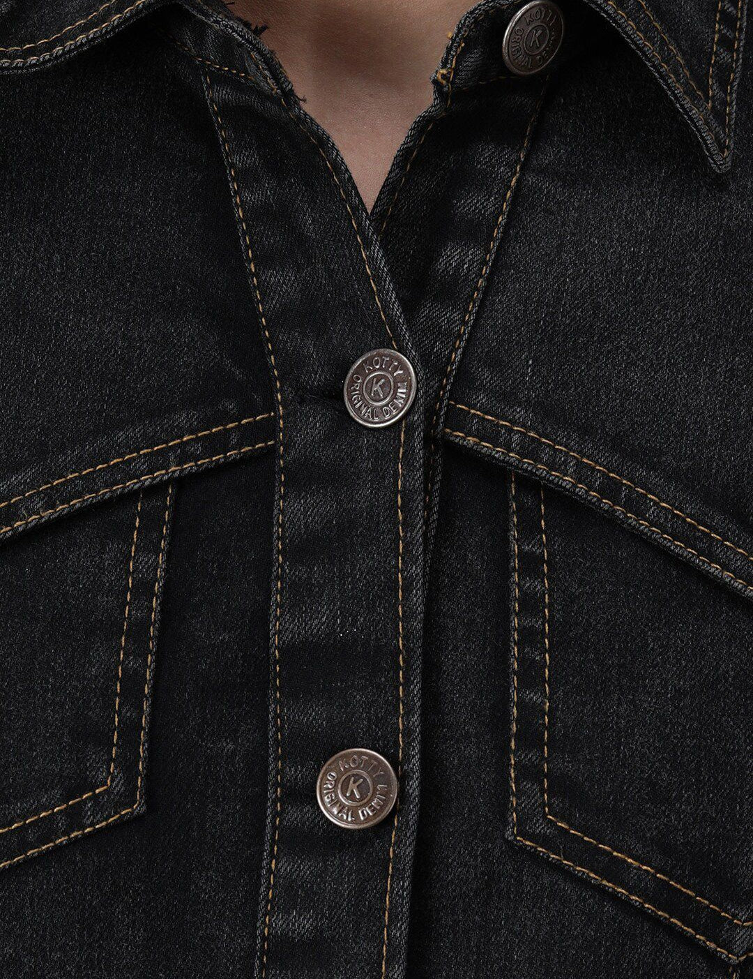 Kotty Women Black Solid Pinafore Dress