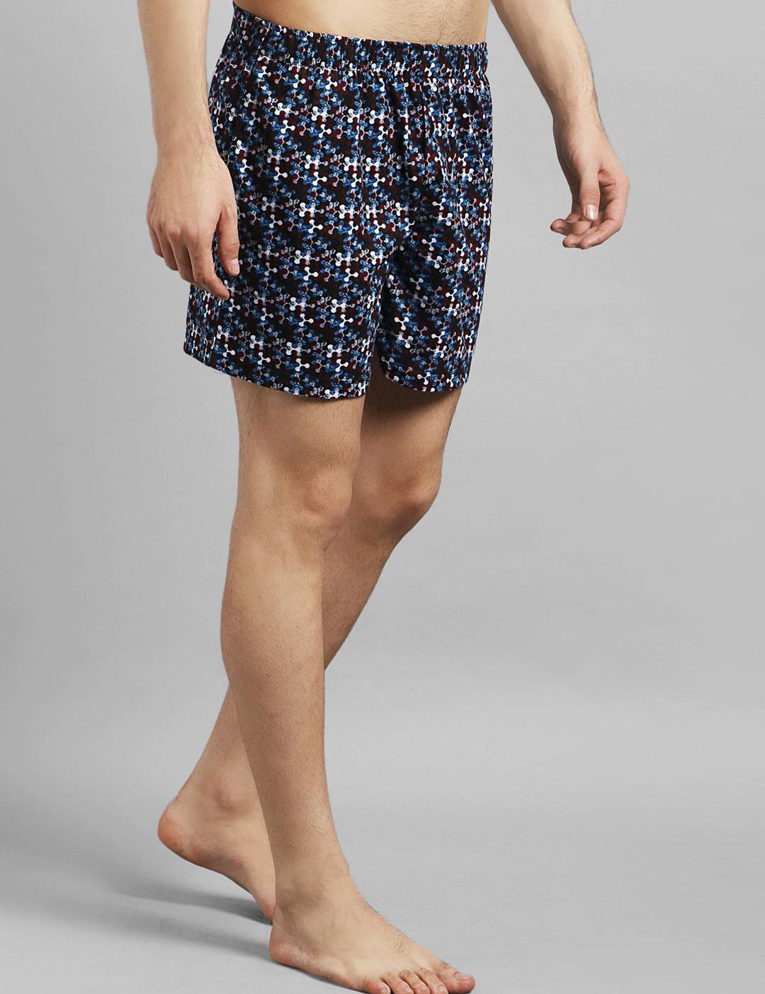 Kotty Men Blue & White Printed Boxers