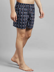 Kotty Men Blue & White Printed Boxers