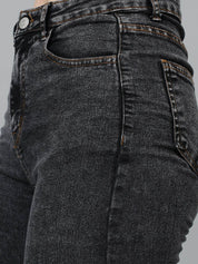 Kotty Women Jean Straight Fit High-Rise Highly Distressed Stretchable Jeans