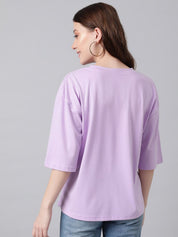 Kotty Graphic Printed Drop-Shoulder Sleeves Oversized T-shirt