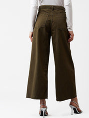 Kotty Women Olive Green Skinny Fit Jeans