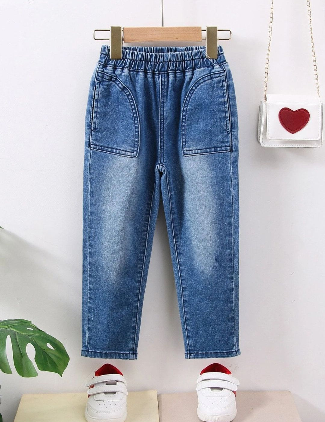 Kotty Boys Blue Jean Heavy Fade Cropped Regular Fit Jeans